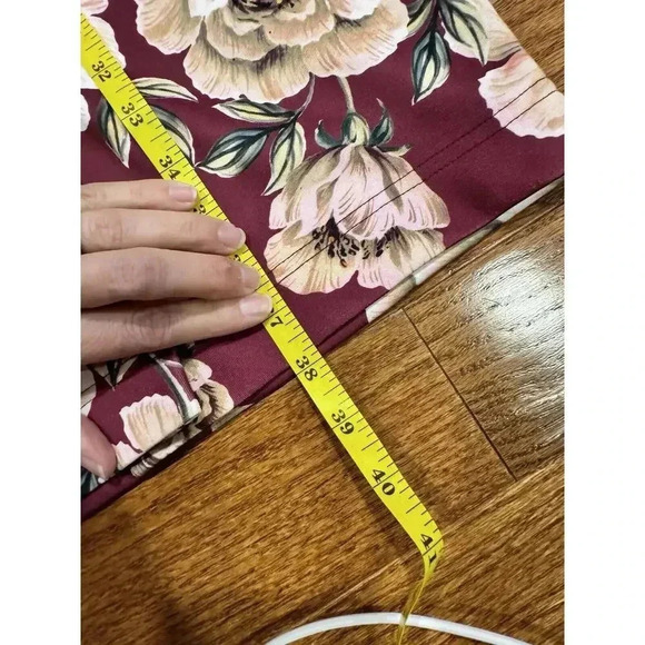NWT ASOS Burgundy Southern Floral Career Dress Size 2 Cottagecore Classic Fall - Picture 7 of 7